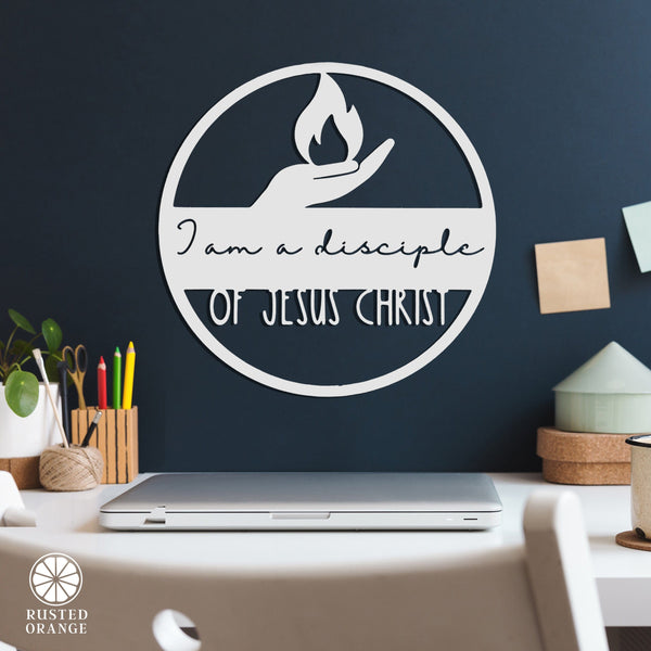 Rusted Orange Craftworks Co. I Am a Disciple of Jesus Christ - Ornament, Tabletop Sign, and Wall Decor