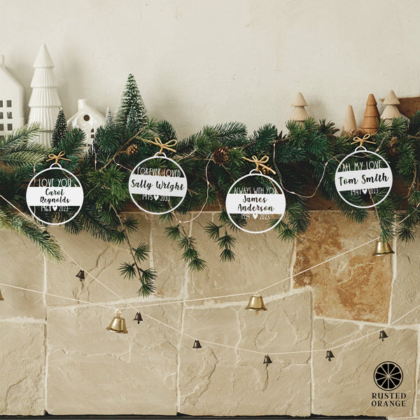 Rusted Orange Craftworks Co. Legacy Personalized Memorial Ornament - In Memory Ornaments Personalized