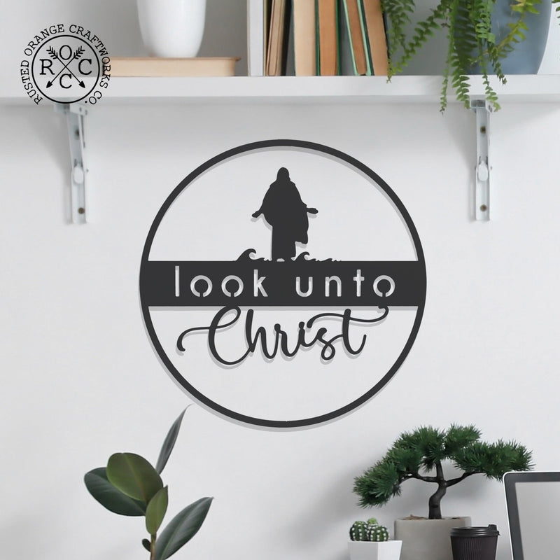 Rusted Orange Craftworks Co. Look Unto Christ - Ornament, Tabletop Sign, and Wall Decor