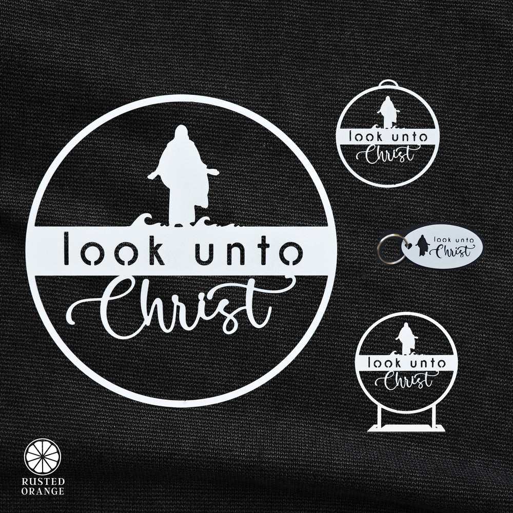 Rusted Orange Craftworks Co. Look Unto Christ - Ornament, Tabletop Sign, and Wall Decor