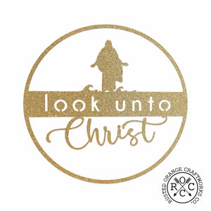 Rusted Orange Craftworks Co. Look Unto Christ - Ornament, Tabletop Sign, and Wall Decor