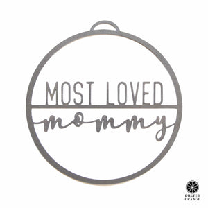 Rusted Orange Craftworks Co. Most Loved - Best Parent Gift Tag or Table Top Plaque
