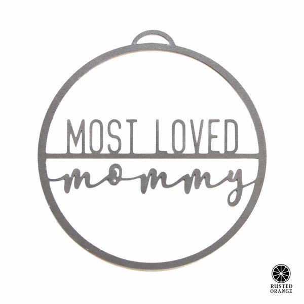 Rusted Orange Craftworks Co. Most Loved - Best Parent Gift Tag or Table Top Plaque