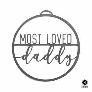 Rusted Orange Craftworks Co. Most Loved - Best Parent Gift Tag or Table Top Plaque