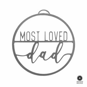 Rusted Orange Craftworks Co. Most Loved - Best Parent Gift Tag or Table Top Plaque