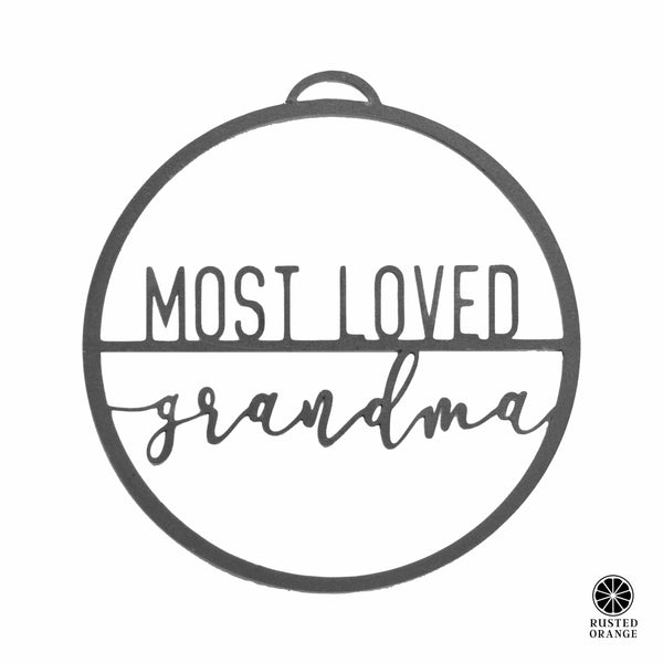 Rusted Orange Craftworks Co. Most Loved - Best Parent Gift Tag or Table Top Plaque