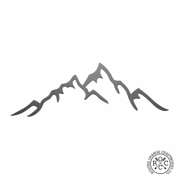 mountain metal wall art on white background