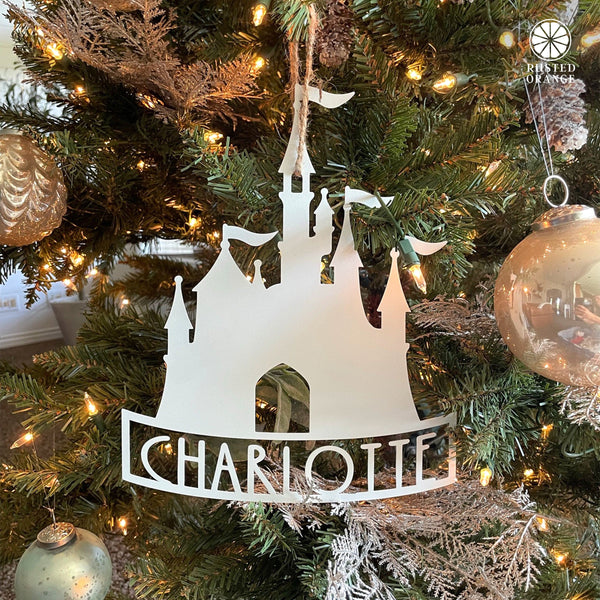 Rusted Orange Craftworks Co. Mouse Ears and Castle Ornament - 3 pack - Christmas Tree Decorations