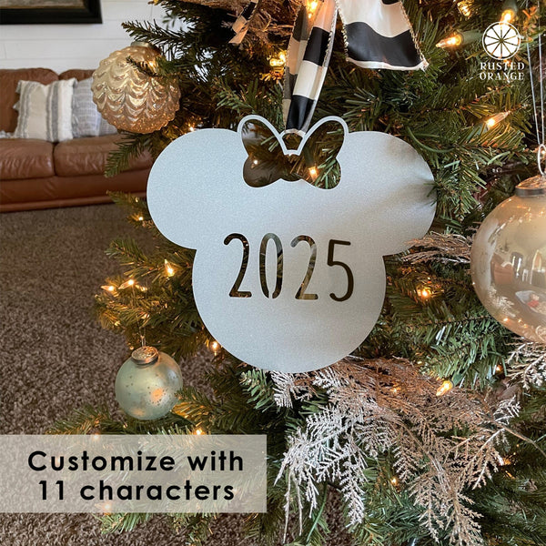 Rusted Orange Craftworks Co. Mouse Ears and Castle Ornament - 3 pack - Christmas Tree Decorations