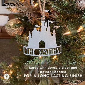 Rusted Orange Craftworks Co. Mouse Ears and Castle Ornament - 3 pack - Christmas Tree Decorations