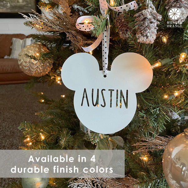 Rusted Orange Craftworks Co. Mouse Ears and Castle Ornament - 3 pack - Christmas Tree Decorations