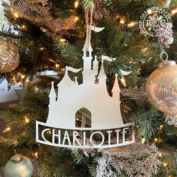 Castle ornament on christmas tree