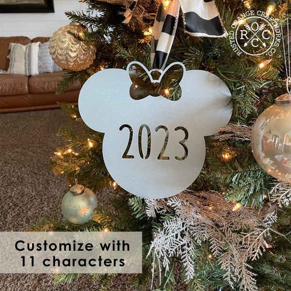 Rusted Orange Craftworks Co. Mouse Ears and Castle Ornament - Single - Christmas Tree Decorations