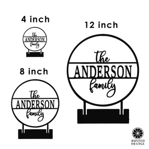 Rusted Orange Craftworks Co. Name Plates Anderson Tabletop or Shelf Personalized Name Sign - 2 Styles - Last Name Signs