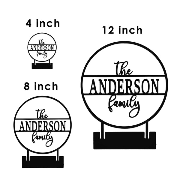 Rusted Orange Craftworks Co. Name Plates [COL] Anderson Tabletop or Shelf Personalized Name Sign - 2 Styles - Last Name Signs