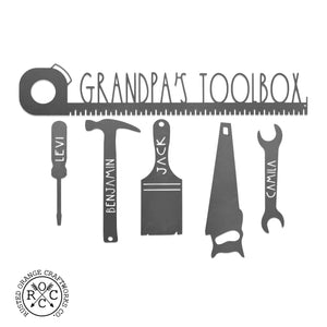 Rusted Orange Craftworks Co. No One Else Measures Up to Dad Family Name Sign - Custom Fathers Day Gifts