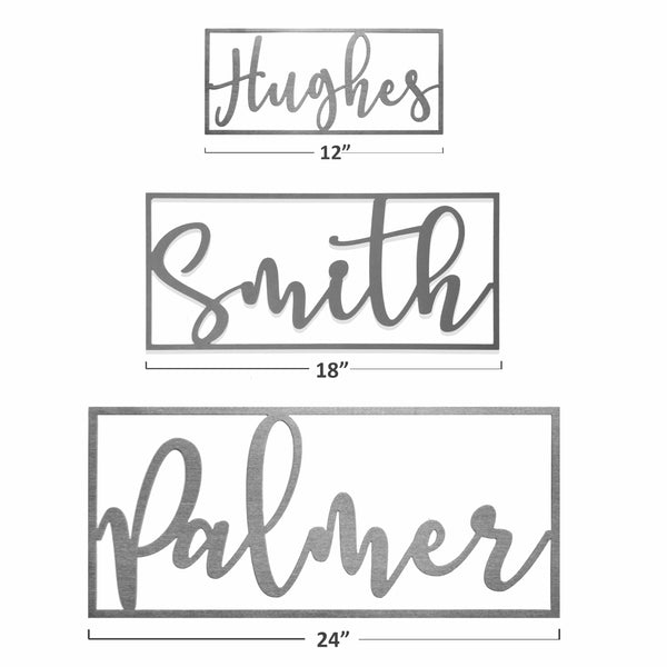 Rusted Orange Craftworks Co. Novelty Signs [COL] What's in a Name Plaque - 3 Sizes - Personalized Metal Family Name Sign