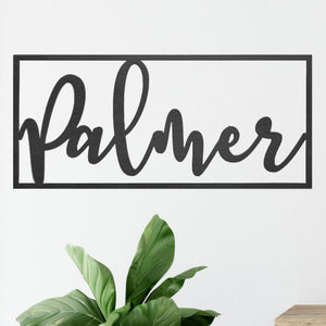 Rusted Orange Craftworks Co. Novelty Signs [COL] What's in a Name Plaque - 3 Sizes - Personalized Metal Family Name Sign