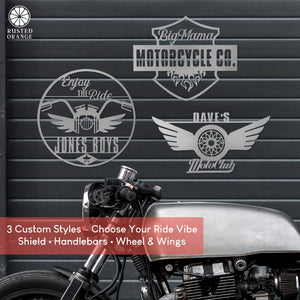 Rusted Orange Craftworks Co. Novelty Signs Motorcycle Life - 3 Styles Personalized Rustic Garage Sign Wall Decor