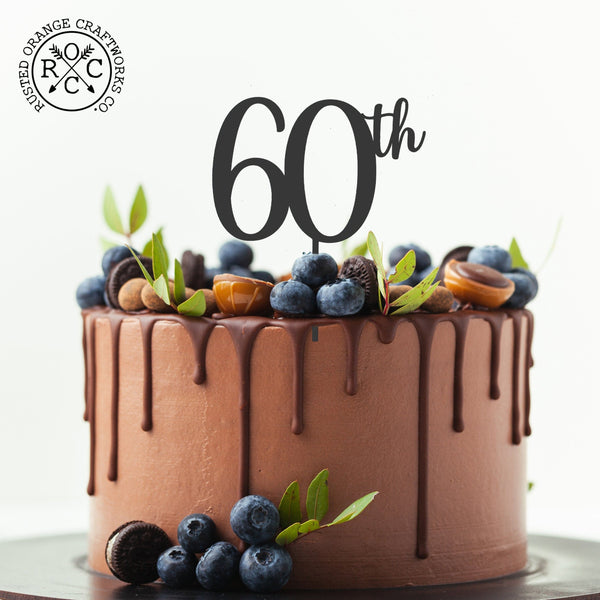 Rusted Orange Craftworks Co. Number Cake Topper for Birthday or Anniversary