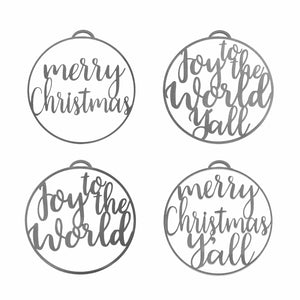 Rusted Orange Craftworks Co. OPTIONS_HIDDEN_PRODUCT Decor Steals Merry Christmas & Joy to the World Y'all Ornament - Christmas Ornament Decorations