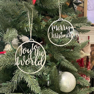 Rusted Orange Craftworks Co. OPTIONS_HIDDEN_PRODUCT Decor Steals Merry Christmas & Joy to the World Y'all Ornament - Christmas Ornament Decorations