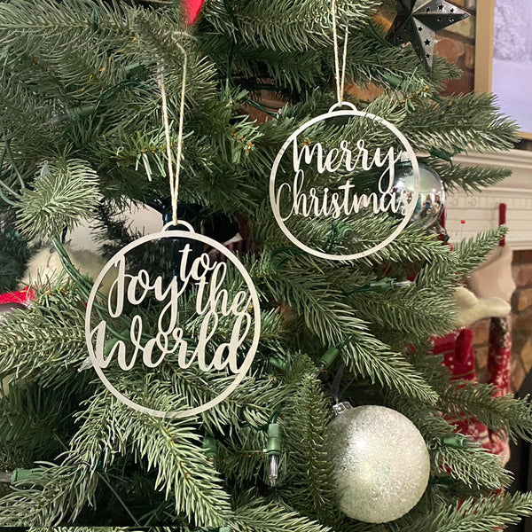 Rusted Orange Craftworks Co. OPTIONS_HIDDEN_PRODUCT Decor Steals Merry Christmas & Joy to the World Y'all Ornament - Christmas Ornament Decorations