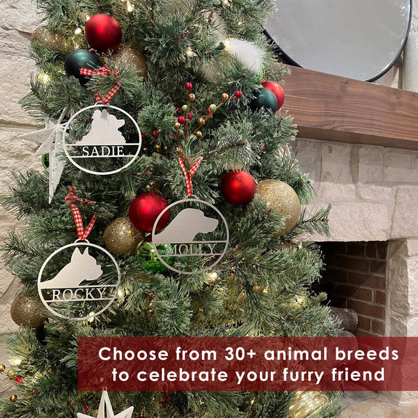 Rusted Orange Craftworks Co. OPTIONS_HIDDEN_PRODUCT Decor Steals Personalized Pet Ornaments - Set of 2 - Custom Dog or Cat Christmas Tree Ornaments