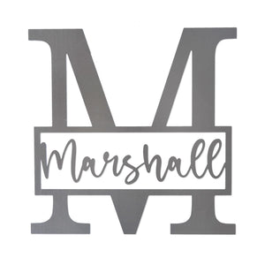 Rusted Orange Craftworks Co. OPTIONS_HIDDEN_PRODUCT Decor Steals Script Letter Monogram  - 2 Sizes -  Personalized Metal Family Monogram Last Name Sign