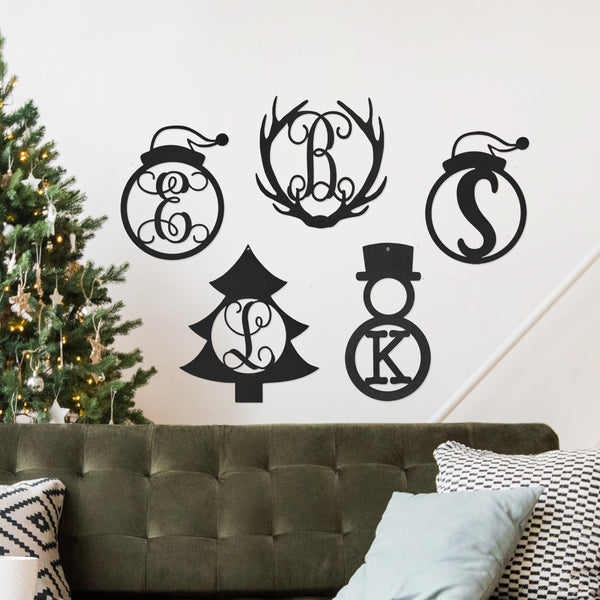 Rusted Orange Craftworks Co. OPTIONS_HIDDEN_PRODUCT Decor Steals Single Letter Holiday Monogram Collection - Personalized Metal Sign Decorations