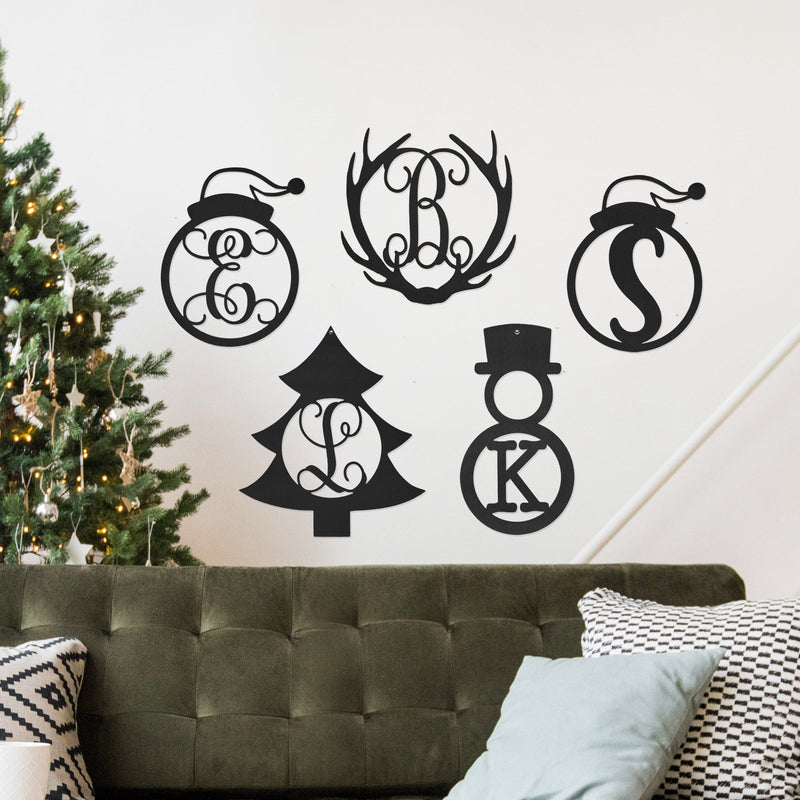 Rusted Orange Craftworks Co. OPTIONS_HIDDEN_PRODUCT Decor Steals Single Letter Holiday Monogram Collection - Personalized Metal Sign Decorations