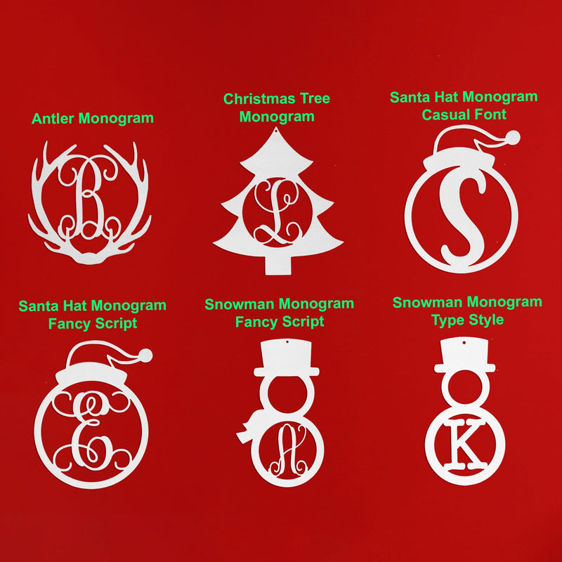 Rusted Orange Craftworks Co. OPTIONS_HIDDEN_PRODUCT Decor Steals Single Letter Holiday Monogram Collection - Personalized Metal Sign Decorations