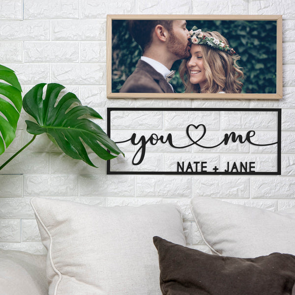 Rusted Orange Craftworks Co. OPTIONS_HIDDEN_PRODUCT Decor Steals So Happy Together Personalized Name Sign - You And Me sign for bedroom or wedding
