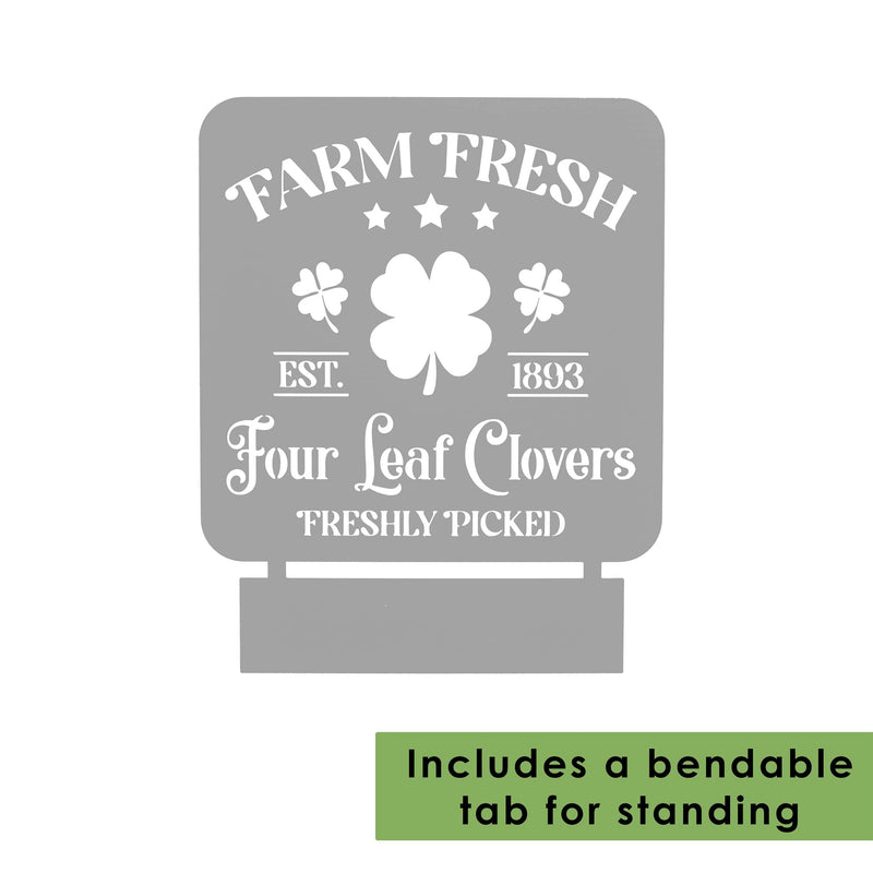 Rusted Orange Craftworks Co. OPTIONS_HIDDEN_PRODUCT Decor Steals Vintage Farm Fresh Four Leaf Clovers Metal Sign - Established 1893