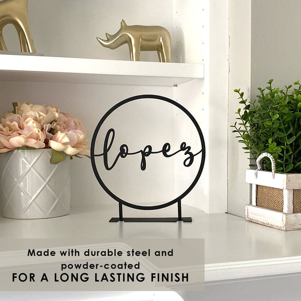 Rusted Orange Craftworks Co. OPTIONS_HIDDEN_PRODUCT EMAIL OFFER ONLY 4" Anderson Tabletop or Shelf Personalized Name Sign - 2 Styles - Last Name Signs