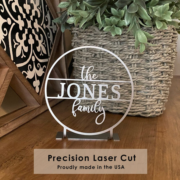 Rusted Orange Craftworks Co. OPTIONS_HIDDEN_PRODUCT EMAIL OFFER ONLY 4" Anderson Tabletop or Shelf Personalized Name Sign - 2 Styles - Last Name Signs