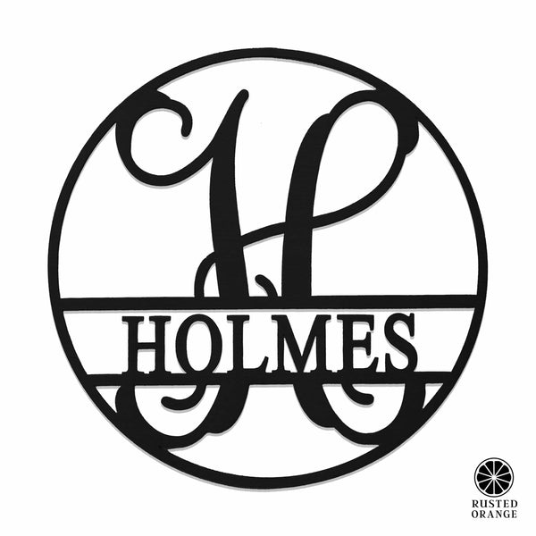 Rusted Orange Craftworks Co. OPTIONS_HIDDEN_PRODUCT Email Subscribers ONLY 15" Metal Circle Monogram with Name