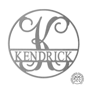 Rusted Orange Craftworks Co. OPTIONS_HIDDEN_PRODUCT Email Subscribers ONLY 15" Metal Circle Monogram with Name