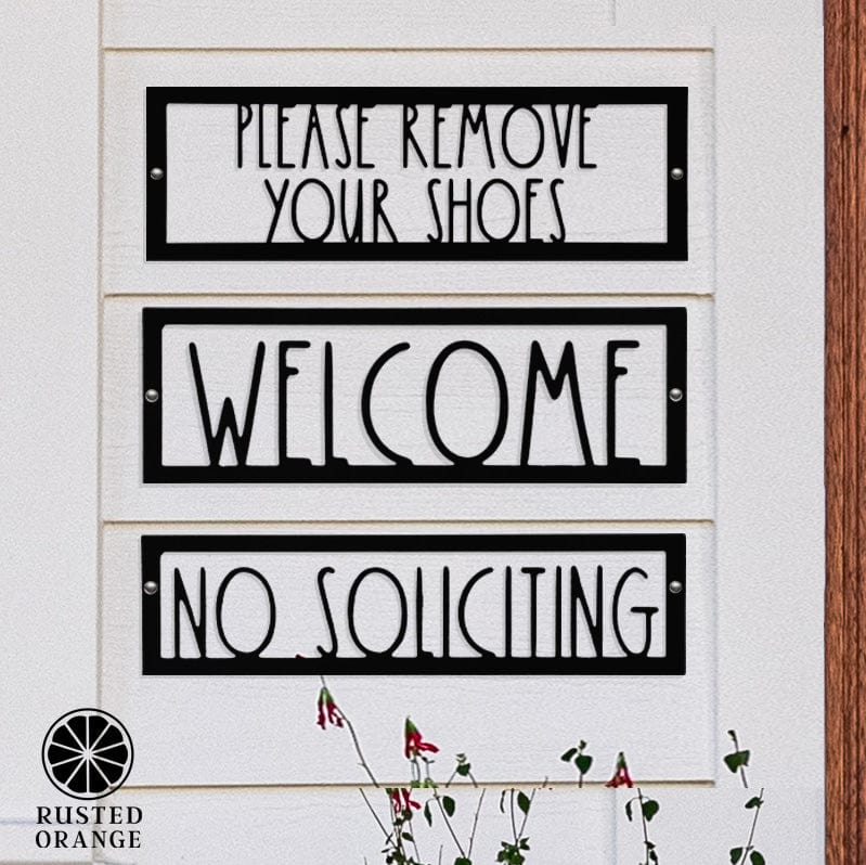 Rusted Orange Craftworks Co. OPTIONS_HIDDEN_PRODUCT EXCLUSIVE OFFER Hello, Stranger Porch Signs - 3 Styles - Metal Welcome Signs for Door