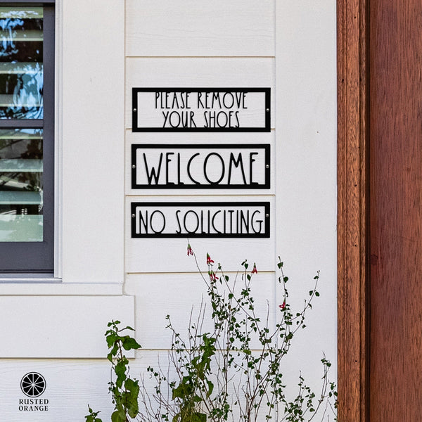 Rusted Orange Craftworks Co. OPTIONS_HIDDEN_PRODUCT EXCLUSIVE OFFER Hello, Stranger Porch Signs - 3 Styles - Metal Welcome Signs for Door