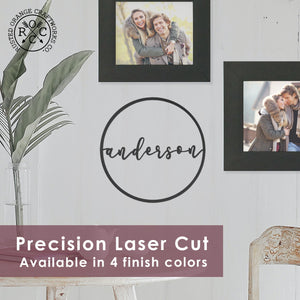 Rusted Orange Craftworks Co. OPTIONS_HIDDEN_PRODUCT EXCLUSIVE OFFER Minimalist Custom Circle 2 Styles - Script Personalized Metal for Home Decor
