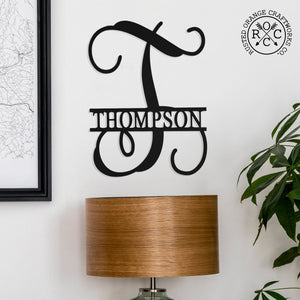 Rusted Orange Craftworks Co. OPTIONS_HIDDEN_PRODUCT Special Offer 16" Fancy Letter Monogram - Custom Metal Family Sign House Name Plates
