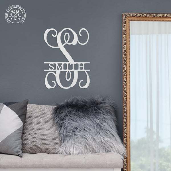 Rusted Orange Craftworks Co. OPTIONS_HIDDEN_PRODUCT Special Offer 16" Fancy Letter Monogram - Custom Metal Family Sign House Name Plates