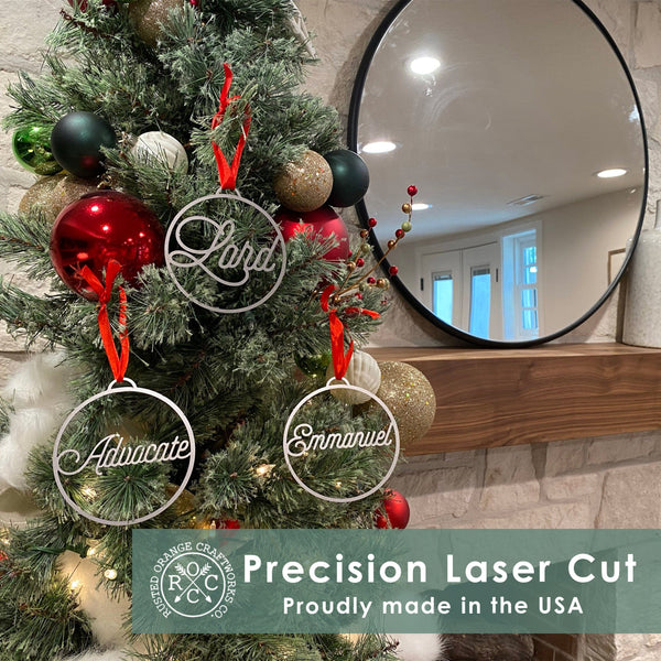 Rusted Orange Craftworks Co. OPTIONS_HIDDEN_PRODUCT Special Offer Light of the World Ornaments - 5 pack - Metal Christmas Tree Ornaments