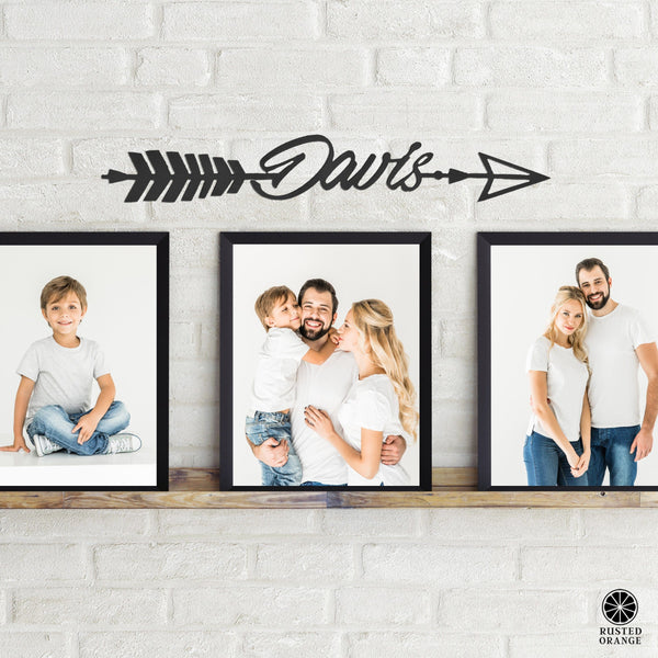 Rusted Orange Craftworks Co. OPTIONS_HIDDEN_PRODUCT Special Offer - Somerset Arrow - Personalized Metal Name Sign for Wall Decor