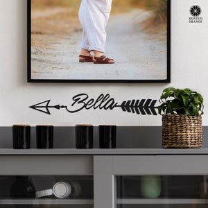 Rusted Orange Craftworks Co. OPTIONS_HIDDEN_PRODUCT Special Offer - Somerset Arrow - Personalized Metal Name Sign for Wall Decor