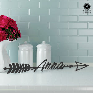 Rusted Orange Craftworks Co. OPTIONS_HIDDEN_PRODUCT Special Offer - Somerset Arrow - Personalized Metal Name Sign for Wall Decor