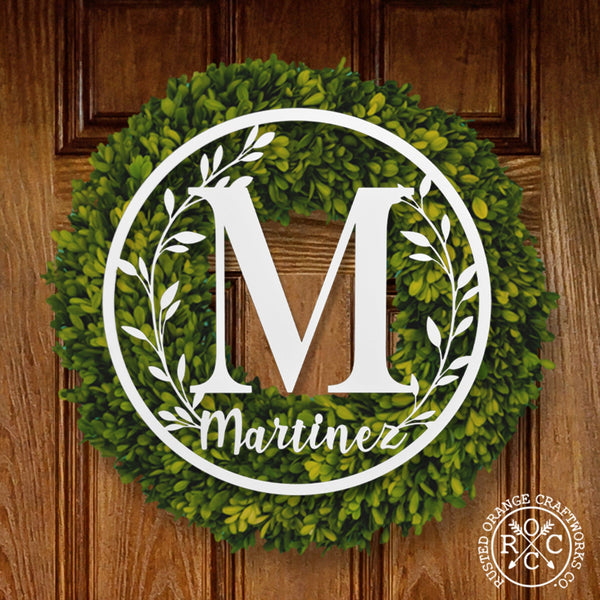 Rusted Orange Craftworks Co. OPTIONS_HIDDEN_PRODUCT Special Offer Vine Outdoor Monogram Wreaths for Front Door