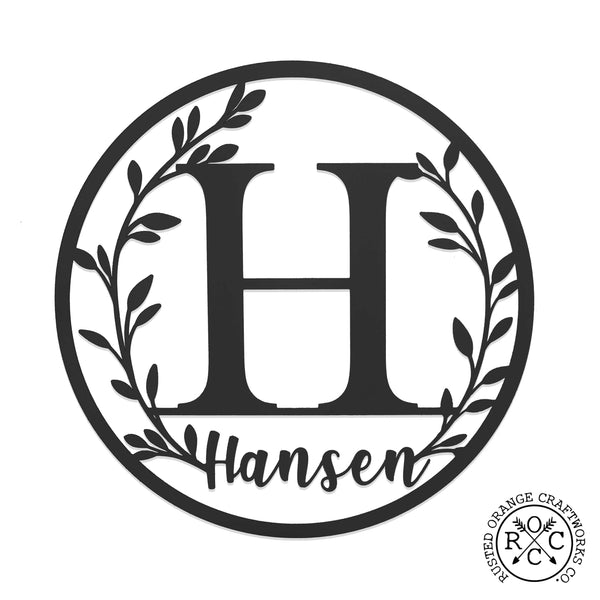 Rusted Orange Craftworks Co. OPTIONS_HIDDEN_PRODUCT Special Offer Vine Outdoor Monogram Wreaths for Front Door