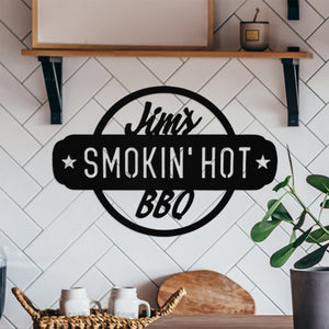 Rusted Orange Craftworks Co. Outdoor Grill Accessories [COL] Smokin' Hot Plaques - Personalized Outdoor Hanging Barbecue Signs